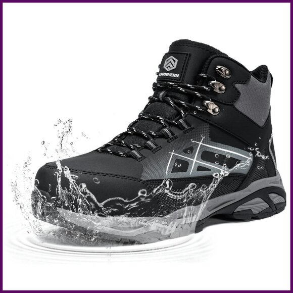 Men's Steel Toe Work Boots Non-Slip Safety Shoes Waterproof Industrial